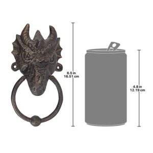 Design Toscano QH18266 3 1/2 Inch Dragon Head Door Knocker