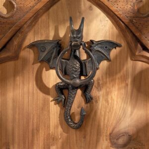 Design Toscano QH18636 6 Inch Tintagel Dragon Door Knocker