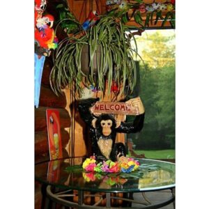 Design Toscano QL1555141 12 Inch Monkey Business Jungle Welcome Sign