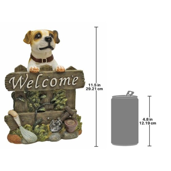 Design Toscano QL57607 8 1/2 Inch Jack Russell Dog Welcome Sign