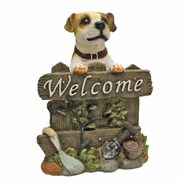 Design Toscano QL57607 8 1/2 Inch Jack Russell Dog Welcome Sign