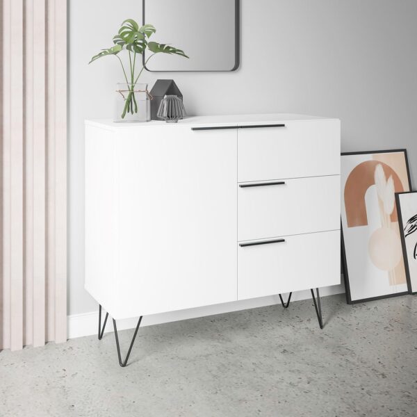 Manhattan Comfort Beekman 35.43 Sideboard with 2 Shelves in White