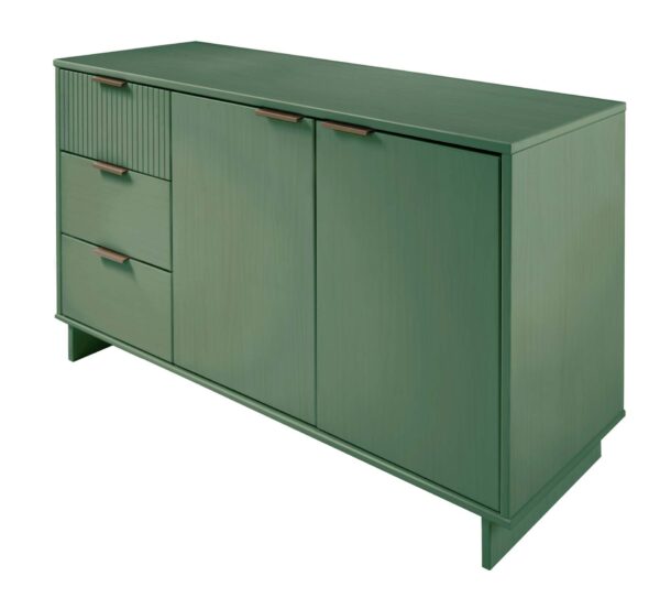 Manhattan Comfort Granville 55.07" Modern Sideboard with 3 Full Extension Drawers in Sage Green