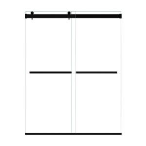 Altair SD80160-BP Marcelo 60 x 76 Inch By Pass Frameless Shower Door with Clear Glass