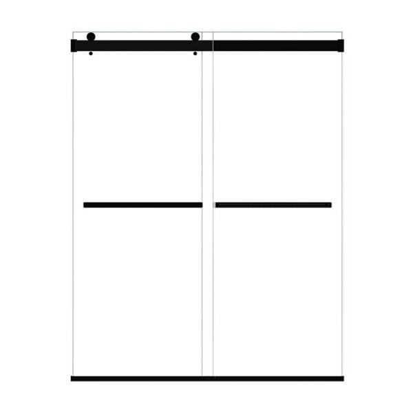 Altair SD80160-BP Marcelo 60 x 76 Inch By Pass Frameless Shower Door with Clear Glass