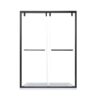 Altair SD80252-BP-MB Caspar 52 x 76 Inch By Pass Semi Frameless Shower Door with Clear Glass - Matte Black