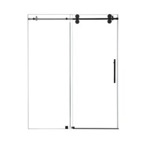 Altair SD80360-SS Lazaro 60 x 78 Inch Single Sliding Frameless Shower Door with Clear Glass