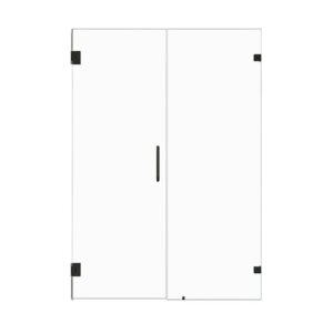 Altair SD80652-HI Roisin 52 x 74 Inch Frameless Hinged Shower Door with Clear Glass