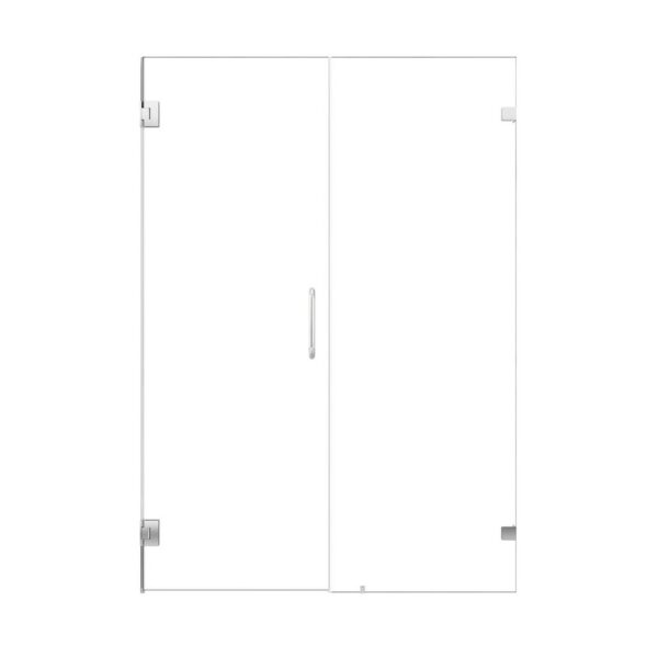 Altair SD80652-HI Roisin 52 x 74 Inch Frameless Hinged Shower Door with Clear Glass