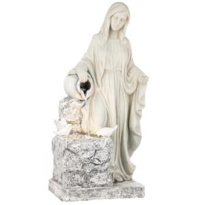 Design Toscano SH2002 13 1/2 Inch Virgin of Lourdes Fountain