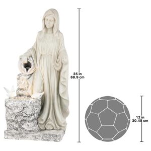 Design Toscano SH2002 13 1/2 Inch Virgin of Lourdes Fountain