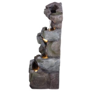 Design Toscano SH202670 19 Inch Rocky Peak Cascading Waterfall Fountain