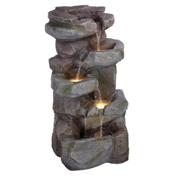 Design Toscano SH202670 19 Inch Rocky Peak Cascading Waterfall Fountain