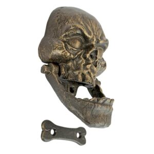 Design Toscano SP2860 4 1/2 Inch Medium Knock-Jaw Skull Door Knocker