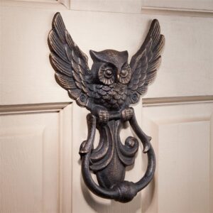 Design Toscano SP2993 6 Inch Mystical Spirit Owl Iron Door Knocker