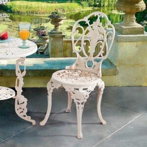 Design Toscano SP3464 15 Inch Garden of Roses Iron Bistro Chair