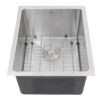 Nantucket Sinks SR1815 Pro Series 15 Inch Undermount Small Radius Stainless Steel Bar/Prep Sink