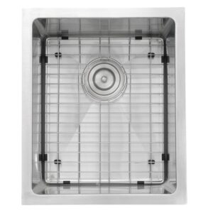 Nantucket Sinks SR1815 Pro Series 15 Inch Undermount Small Radius Stainless Steel Bar/Prep Sink