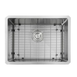 Nantucket Sinks SR2318-16 Pro Series 23 Inch Single Bowl Undermount Rectangle 16 Gauge Stainless Steel Kitchen Sink