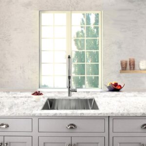 Nantucket Sinks SR2318-16 Pro Series 23 Inch Single Bowl Undermount Rectangle 16 Gauge Stainless Steel Kitchen Sink