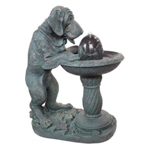 Design Toscano SS10795 21 1/2 Inch Dogs Refreshing Drink Fountain