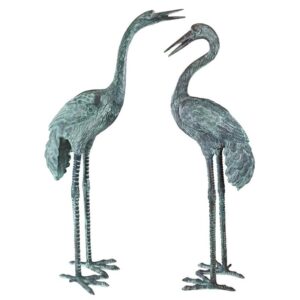 Design Toscano SU2075 10 Inch Cranes Pair, Large - Bronze