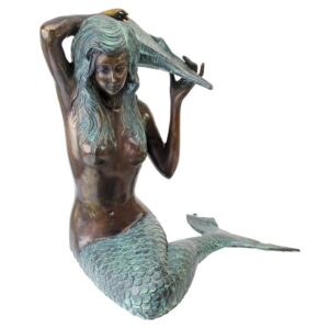 Design Toscano SU4015 21 Inch Medium Isle of Capri Bronze Mermaid