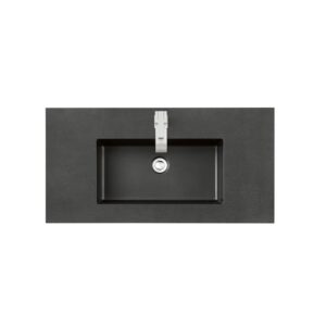 James Martin SWB-S35.4-CHB 35.4 Inch Single Sink Top in Charcoal Black