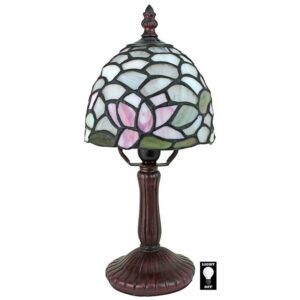 Design Toscano TF10039 5 1/2 Inch Lotus Flower Petite Stained Glass Lamp