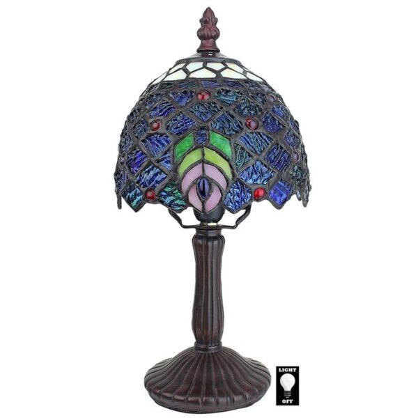 Design Toscano TF10043 5 1/2 Inch Ravishing Peacock Petite Table Lamp