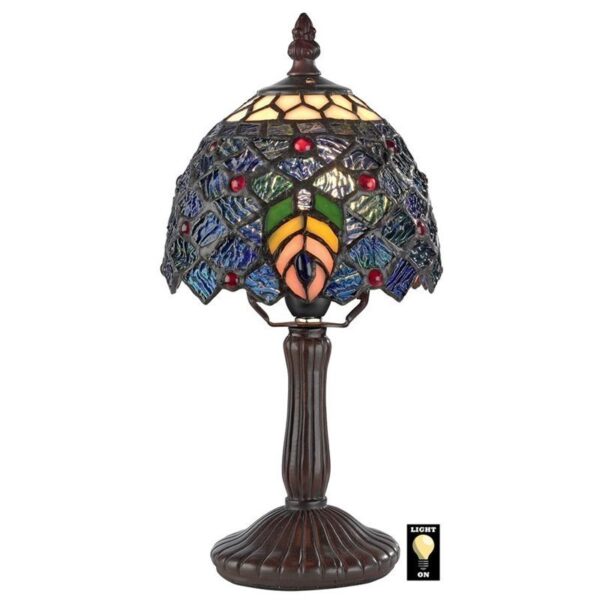 Design Toscano TF10043 5 1/2 Inch Ravishing Peacock Petite Table Lamp