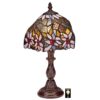 Design Toscano TF10044 8 Inch Light Flower Stained Glass Lamp - Blue