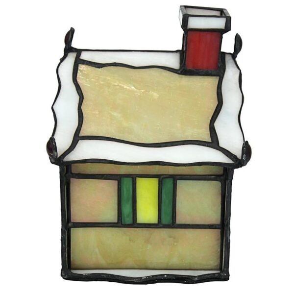 Design Toscano TF10048 5 Inch Gingerbread House Stained Glass Lamp