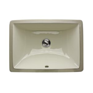 Nantucket Sinks UM-1611-B Great Point Rectangle Ceramic Undermount Bathroom Sink - Bisque