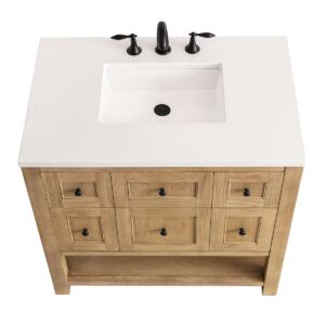 James Martin VM 330-V36 Breckenridge 36 Inch Free-Standing Single Sink Bathroom Vanity with 3 CM Top