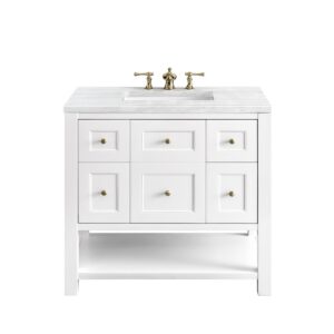 James Martin VM 330-V36 Breckenridge 36 Inch Free-Standing Single Sink Bathroom Vanity with 3 CM Top