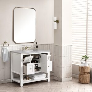 James Martin VM 330-V36 Breckenridge 36 Inch Free-Standing Single Sink Bathroom Vanity with 3 CM Top