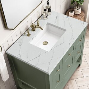 James Martin VM 330-V36 Breckenridge 36 Inch Free-Standing Single Sink Bathroom Vanity with 3 CM Top