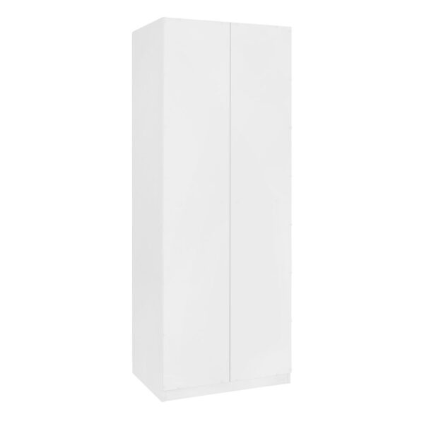 Manhattan Comfort Lee Modern Freestanding Wardrobe Closet 1.0 with 4 Shelves and 2 Drawers in White