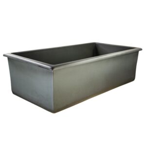 Nantucket Sinks Wellfleet-3419Concrete Cape 34 1/4 Inch Single Bowl Fireclay Undermount or Topmount Kitchen Sink in Concrete