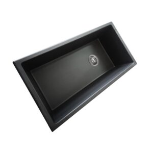 Nantucket Sinks Wellfleet-3419MatteBlack Cape 34 1/4 Inch Fireclay Kitchen Sink in Matte Black