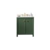 Legion Furniture WLF2130-VG 30 Inch Vogue Green Finish Sink Vanity Cabinet with Carrara White Top