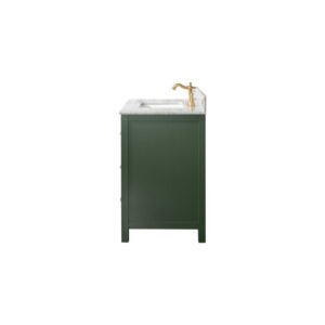 Legion Furniture WLF2136-VG 36 Inch Vogue Green Finish Sink Vanity Cabinet with Carrara White Top