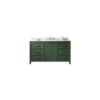 Legion Furniture WLF2160S-VG 60 Inch Vogue Green Finish Single Sink Vanity Cabinet with Carrara White Top