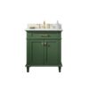 Legion Furniture WLF2230-VG 30 Inch Vogue Green Finish Sink Vanity Cabinet with Carrara White Top