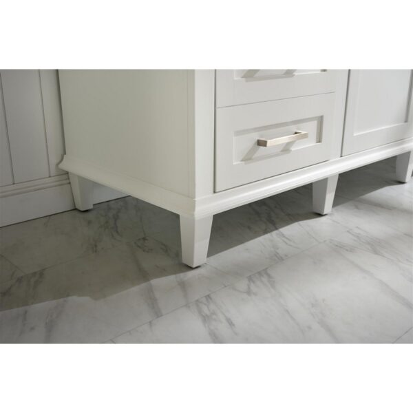 Legion Furniture WLF2260S-W 60 Inch White Finish Single Sink Vanity Cabinet with Carrara White Top