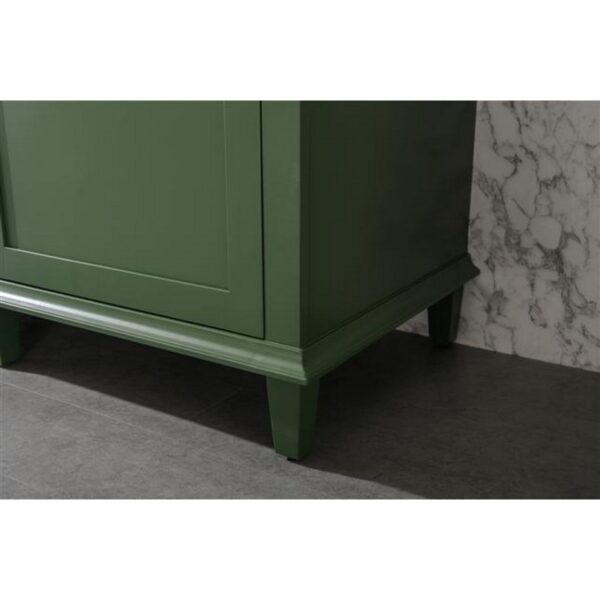 Legion Furniture WLF2272-VG 72 Inch Vogue Green Double Single Sink Vanity Cabinet with Carrara White Top