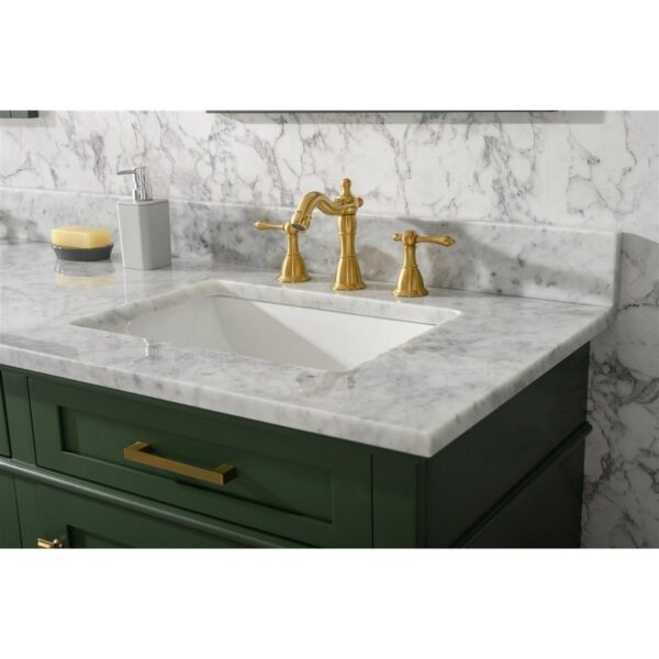 Legion Furniture WLF2272-VG 72 Inch Vogue Green Double Single Sink Vanity Cabinet with Carrara White Top