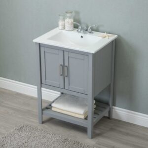 Legion Furniture WLF6020-G 24 Inch Gray Vanity