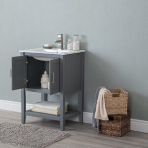 Legion Furniture WLF6023-JK 24 Inch KD Westchester Gray Vanity